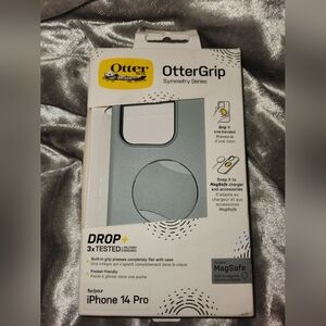 NEW Otter Box iPhone 14 Pro Phone Case,Gray,Otter Grip Symmetry Series,Mag Safe